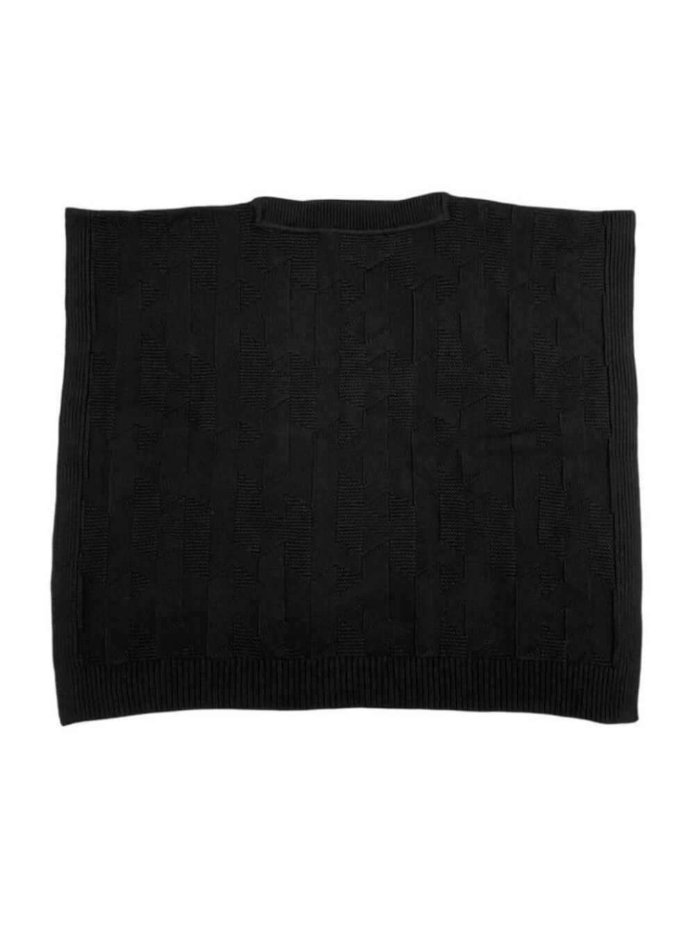 Hermes Poncho Rectangle H4 H2904 Size 34 Cape Style H Motif Wool Black